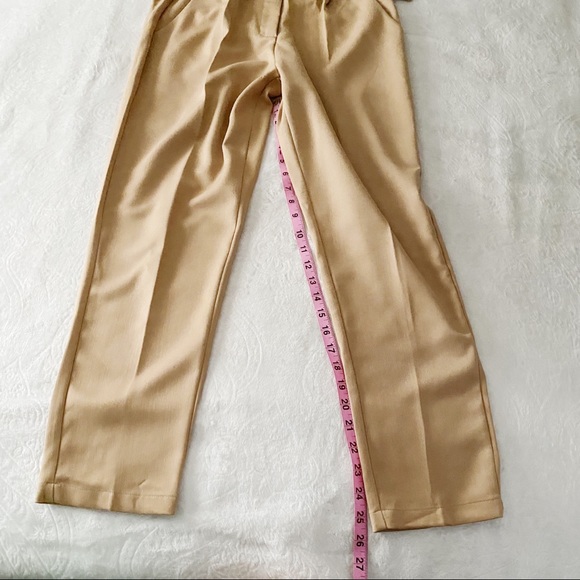 Nasty Gal Tan Belted Trousers - Picture 3 of 9